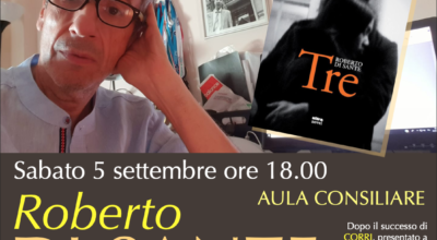 5 settembre: ROBERTO DI SANTE presenta il suo ultimo romanzo ‘TRE’