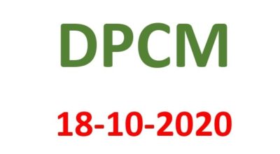 DPCM 18 OTTOBRE 2020