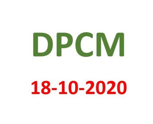 DPCM 18 OTTOBRE 2020