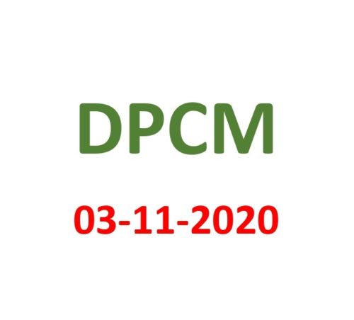 DPCM 03 NOVEMBRE 2020