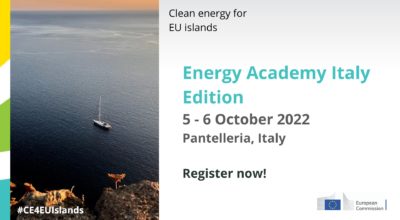 PANTELLERIA OSPITA L’ENERGY ACADEMY DI CLEAN ENERGY FOR EU ISLANDS DAL 4 AL 6 OTTOBRE