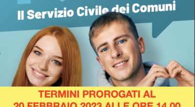 NUOVO BANDO SERVIZIO CIVILE PER 6 GIOVANI TRA I 18 E I 29 ANNI. DOMANDE ENTRO IL 20 FEBBRAIO 2023